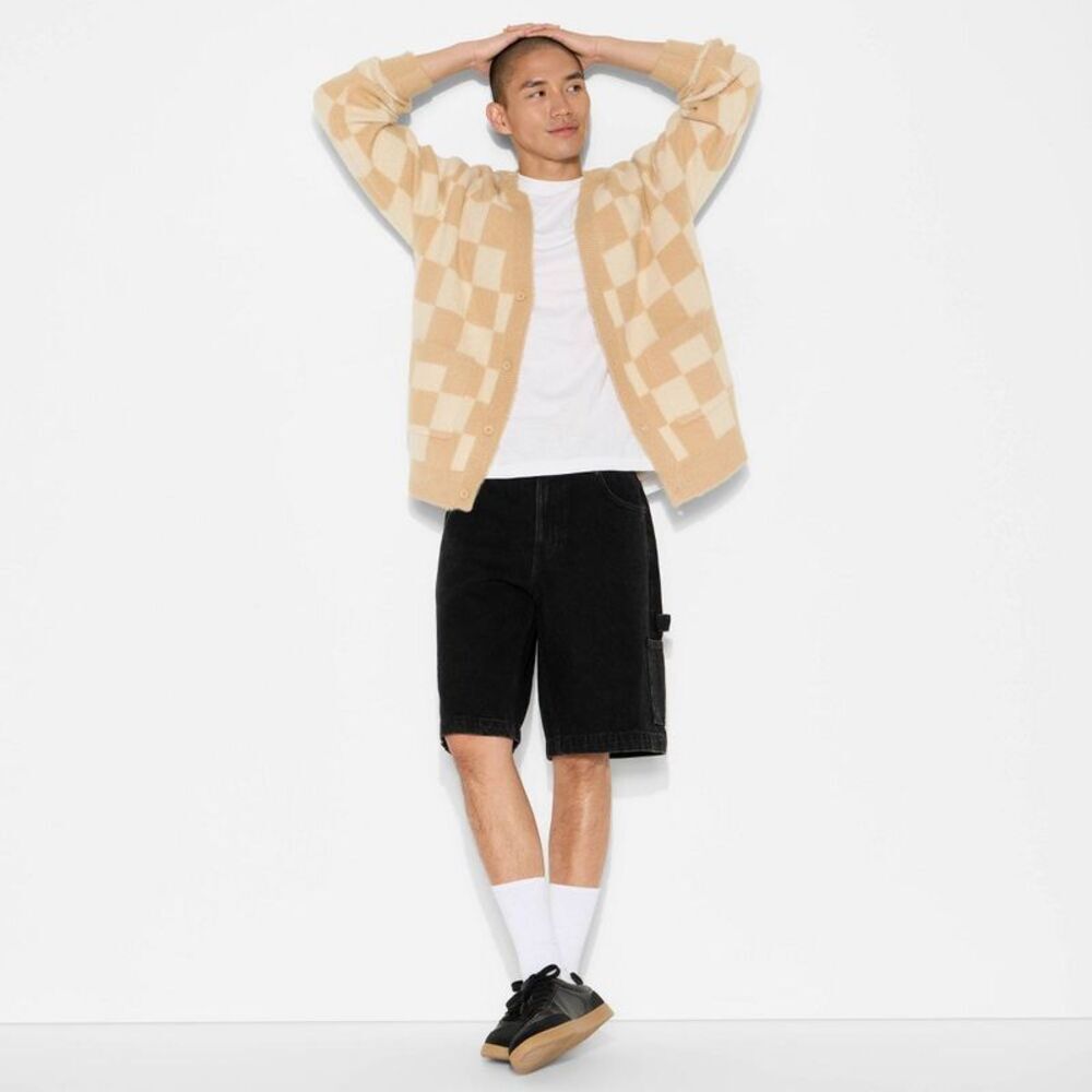 Original Use - Men's Oversized Cardigan Sweater - Original Use Cr Off-White